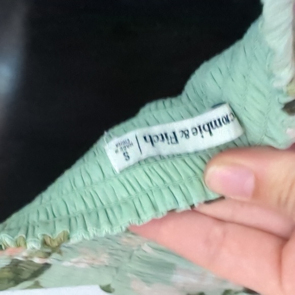 🍋✨ Abercrombie And Fitch Ruched Crinkle Floral Maxi Dress Size Small - Picture 4 of 7